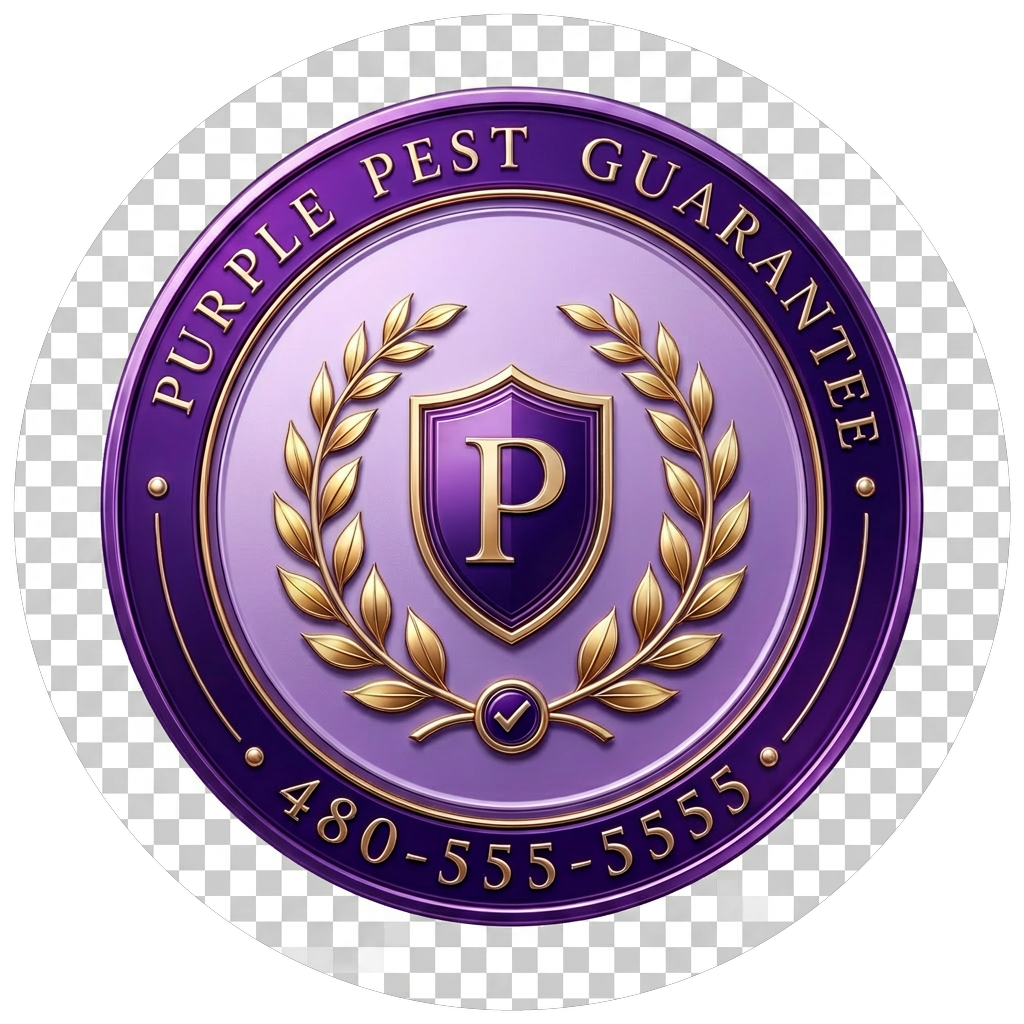 Purple Pest Promise seal